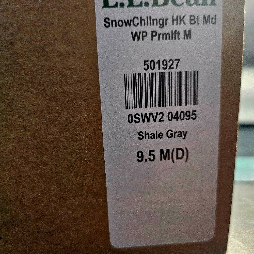 LL BEAN Snow Challenger Hiking Boots, Men's Size 9.5, Dark Gray, Brand New In Bx - Picture 6 of 14
